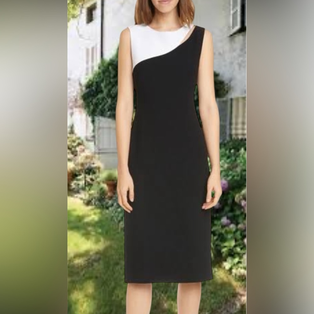 NWT Judith & Charles Black and White beautiful Sleeveless Massena two tone Dress